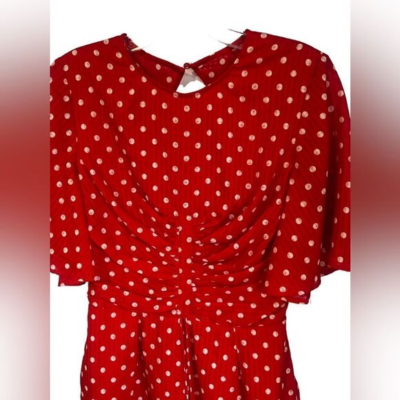 Revolve Finders Keepers Red Polka Dot Romper Jumpsuit NWOT - Picture 5 of 8